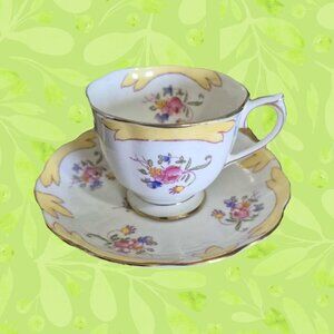 ROYAL ALBERT Crown China Vintage Yellow Mini Tea Cup